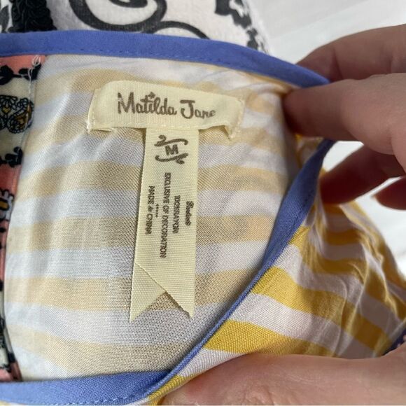 Matilda Jane On My Mind Striped Floral Babydoll Top - Picture 8 of 8